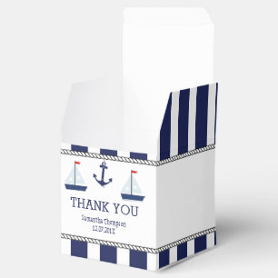 Nautical Sail Boats Baby Shower Favour Box