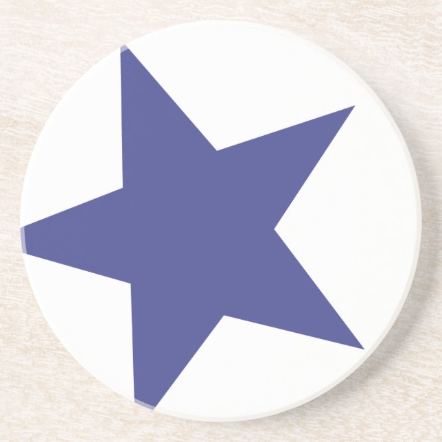 Nautical Sail Coaster - Navy Star (Front)