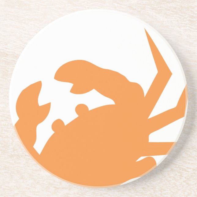Nautical Sail Coaster - Orange Crab (Front)