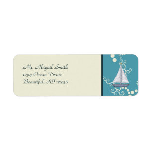 Nautical Sailboat Address Labels