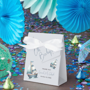 Nautical Sailboat Baby Shower Favour Box