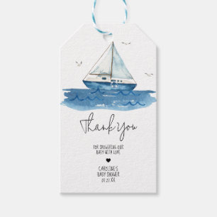 Nautical Sailboat Baby Shower Favour Tags