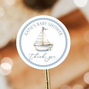 Nautical Sailboat Baby Shower Sticker
