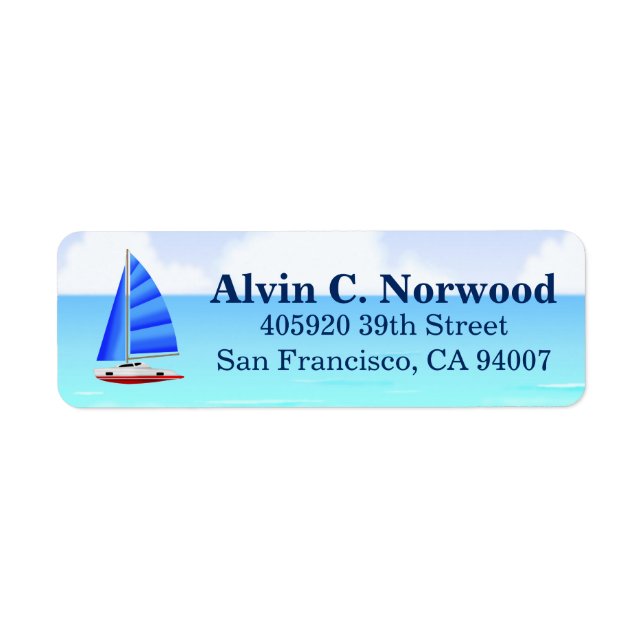 Nautical Sailboat Beach Ocean (Front)