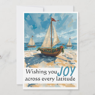 Nautical Sailboat Christmas Card