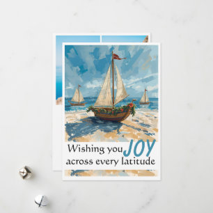 Nautical Sailboat Christmas Card