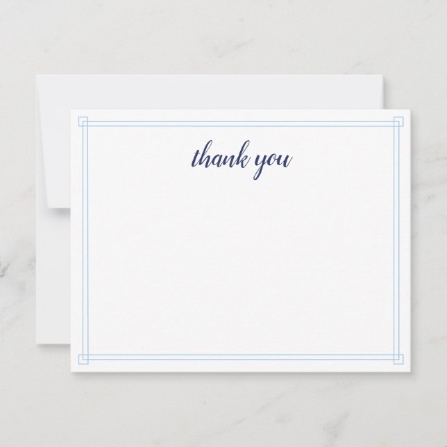 Nautical Sailboat Flat Thank You Cards (Front)