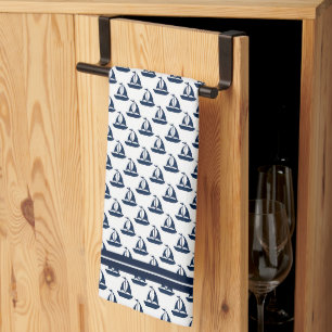 Nautical Sailboat Kitchen Towel