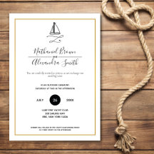 Nautical Sailboat Minimal Wedding