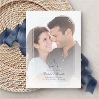 Nautical Sailboat Photo Wedding Save the Date
