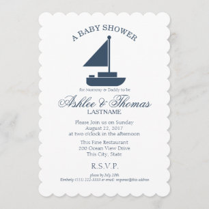 Nautical Sailboat Shower Invitation
