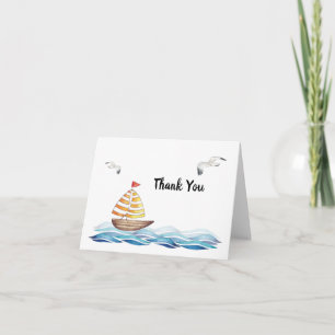 Nautical Sailboat Thank You Card