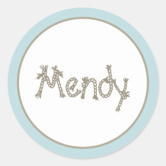 Nautical sailboat upsherin classic round sticker