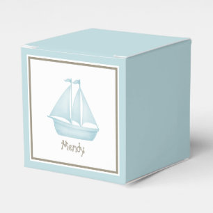 Nautical sailboat upsherin favour box