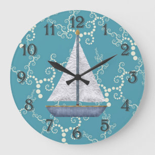 Nautical Sailboat Wall Clock