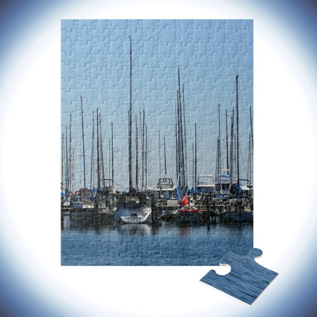 Nautical Sailboats in Marina Photographic Jigsaw Puzzle (Creator Uploaded)