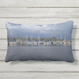 Nautical Sailboats Marina Lumbar Cushion