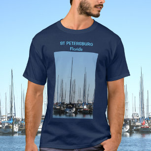 Nautical Sailboats St Petersburg Florida Marina T-Shirt