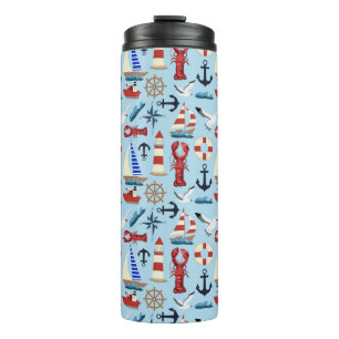 Nautical Sailboats Thermal Tumbler