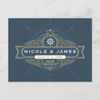 Nautical Sailing Beach Wedding Save the Date