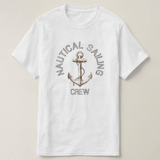 NAUTICAL SAILING CREW T-Shirt (Design Front)