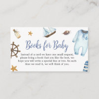 Nautical Sailor Ahoy Baby Shower Books for Baby