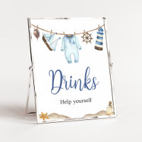 Nautical Sailor Ahoy Baby Shower Drinks