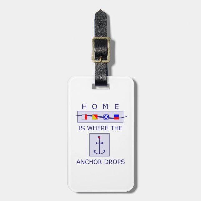 Nautical Sailor Home Luggage Tag (Front Vertical)