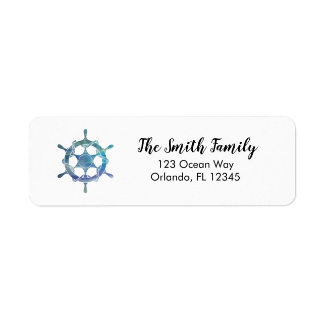 Nautical Sailor Painting Return Address (Front)