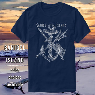 Nautical Sanibel Island Florida Ships Anchor  T-Shirt