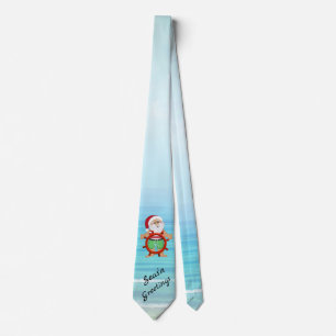 Nautical Santa Christmas Tie