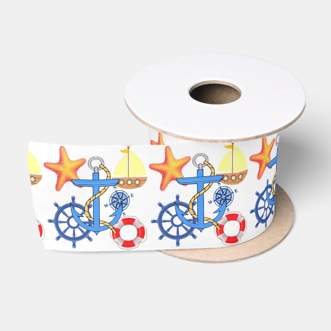 Nautical Satin Ribbon (Spool)