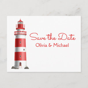 Nautical Save the Date Wedding Engagement Beach Postcard
