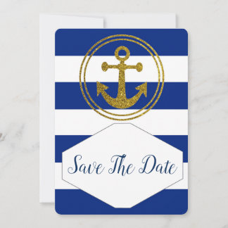 Nautical Save the Date Wedding Invitation