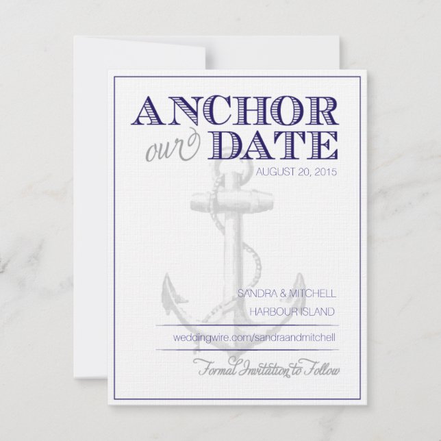 Nautical Save the Dates Date (Front)