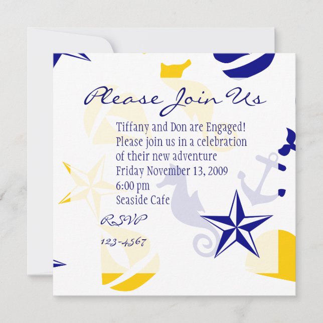Nautical Scatter Invitation (Front)