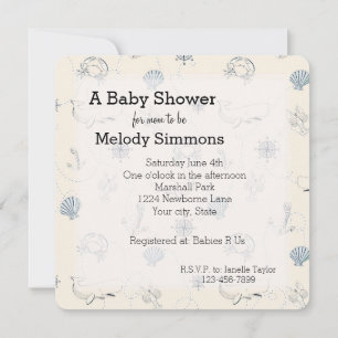 Nautical Sea Baby Shower Invitation