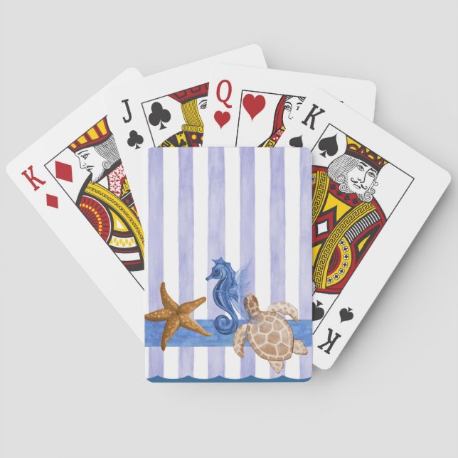 Nautical Sea Creatures Playing Cards (Back)