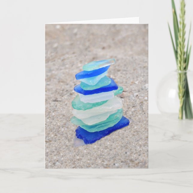 Nautical Sea Glass Tree Card (Front)