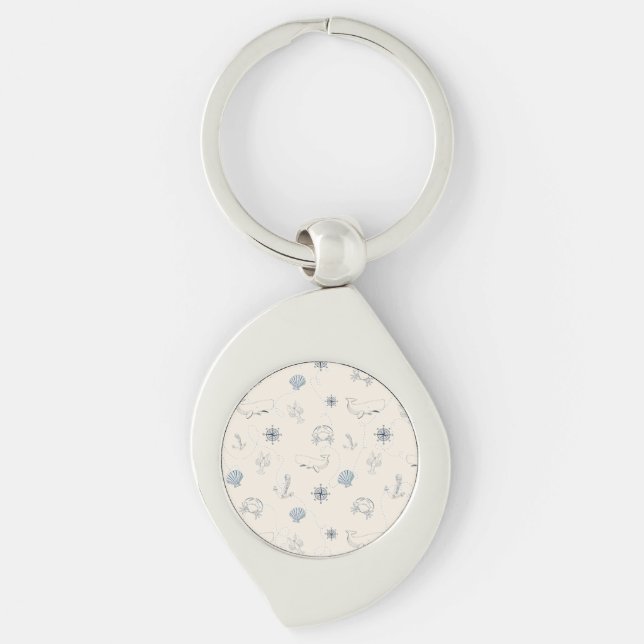 Nautical Sea Key Ring (Front)