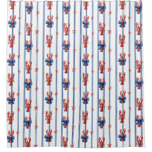 Nautical Sea Life, Land of the Free, Shower Curtain