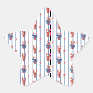 Nautical Sea Life, Land of the Free, Star Sticker