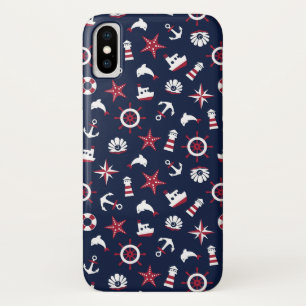 Nautical Sea Pattern iPhone X Case