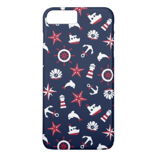 Nautical Sea Pattern iPhone 8 Plus/7 Plus Case
