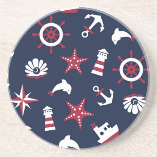 Nautical Sea Pattern Coaster