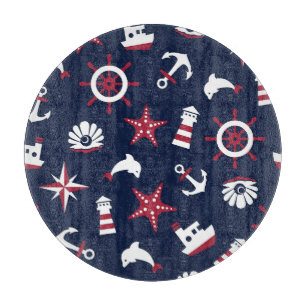 Nautical Sea Pattern Cutting Board