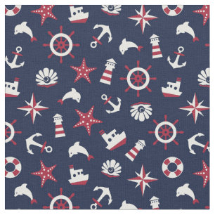 Nautical Sea Pattern Fabric
