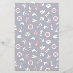 Nautical Sea Pattern Stationery