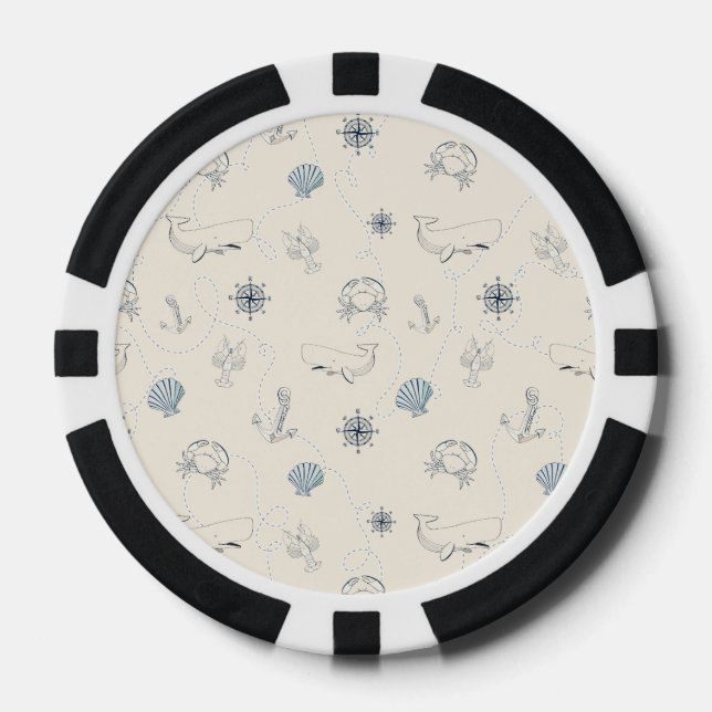 Nautical Sea Poker Chips (Front)