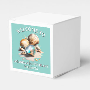Nautical sea shell 3D seashells marine beach Favour Box